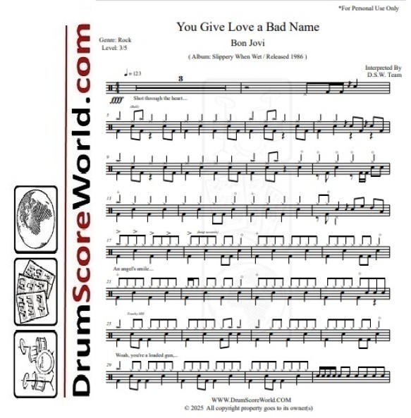 Bon Jovi - You Give Love a Bad Name + Play-Along Track